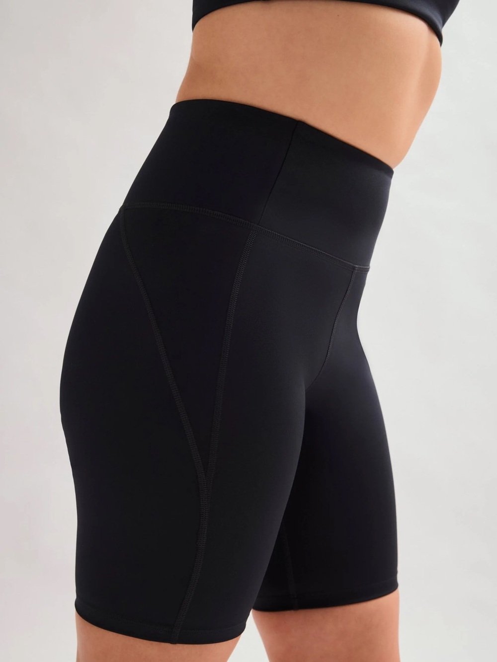 Girlfriend Collective Black High-Rise Bike Short